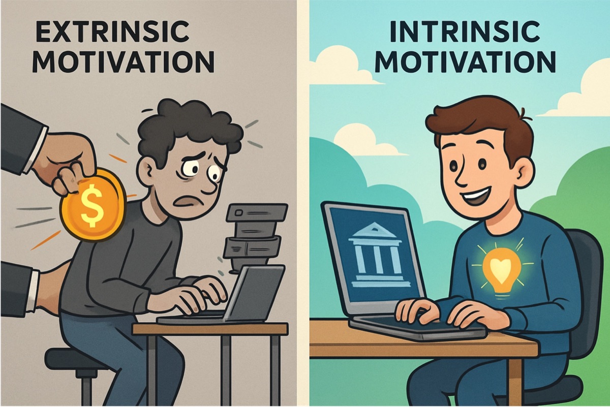 Motivación intrínseca vs. extrínseca en el desarrollo de software