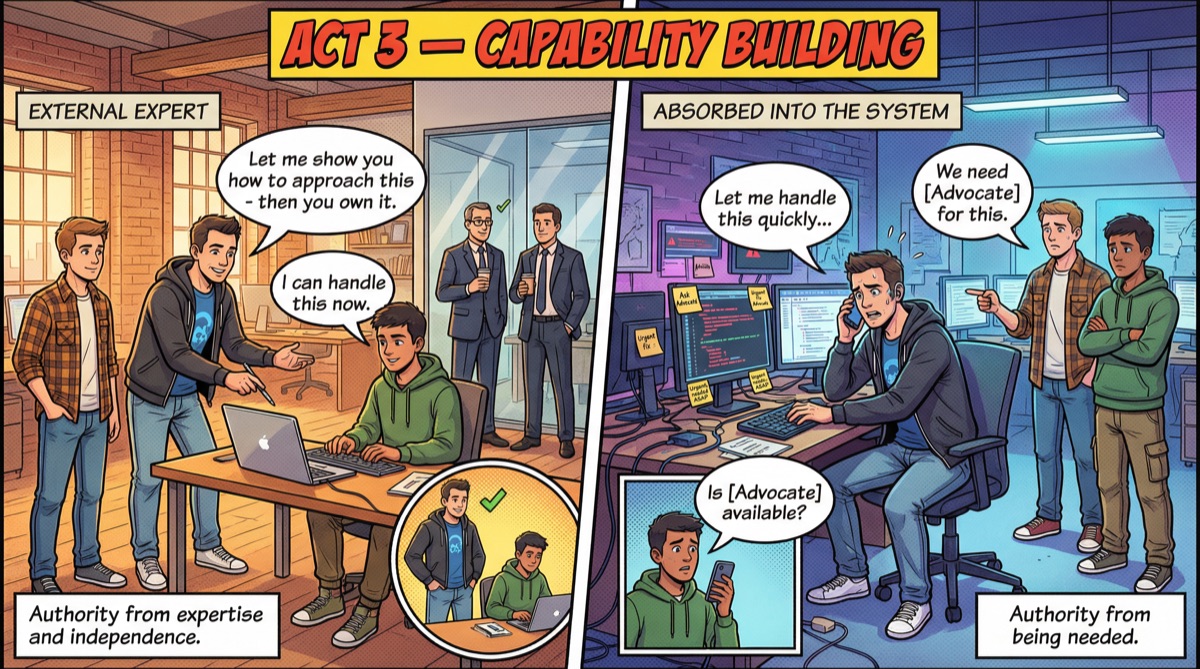 Act 3: Capability Building — Improvements are logged or remain fragile