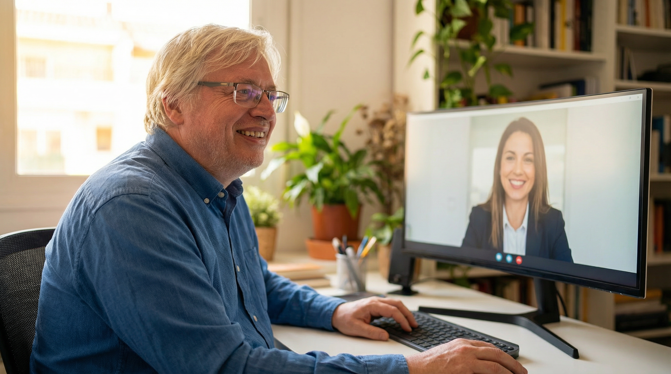 Remote video call with executive