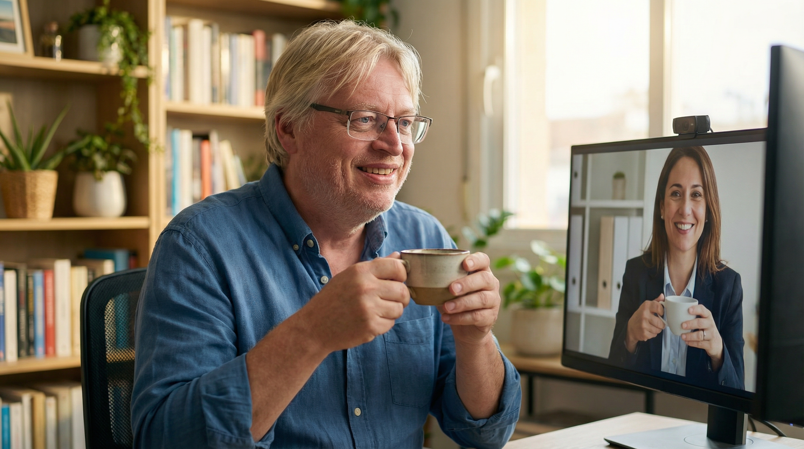 Remote 1:1 video call with executive sponsor