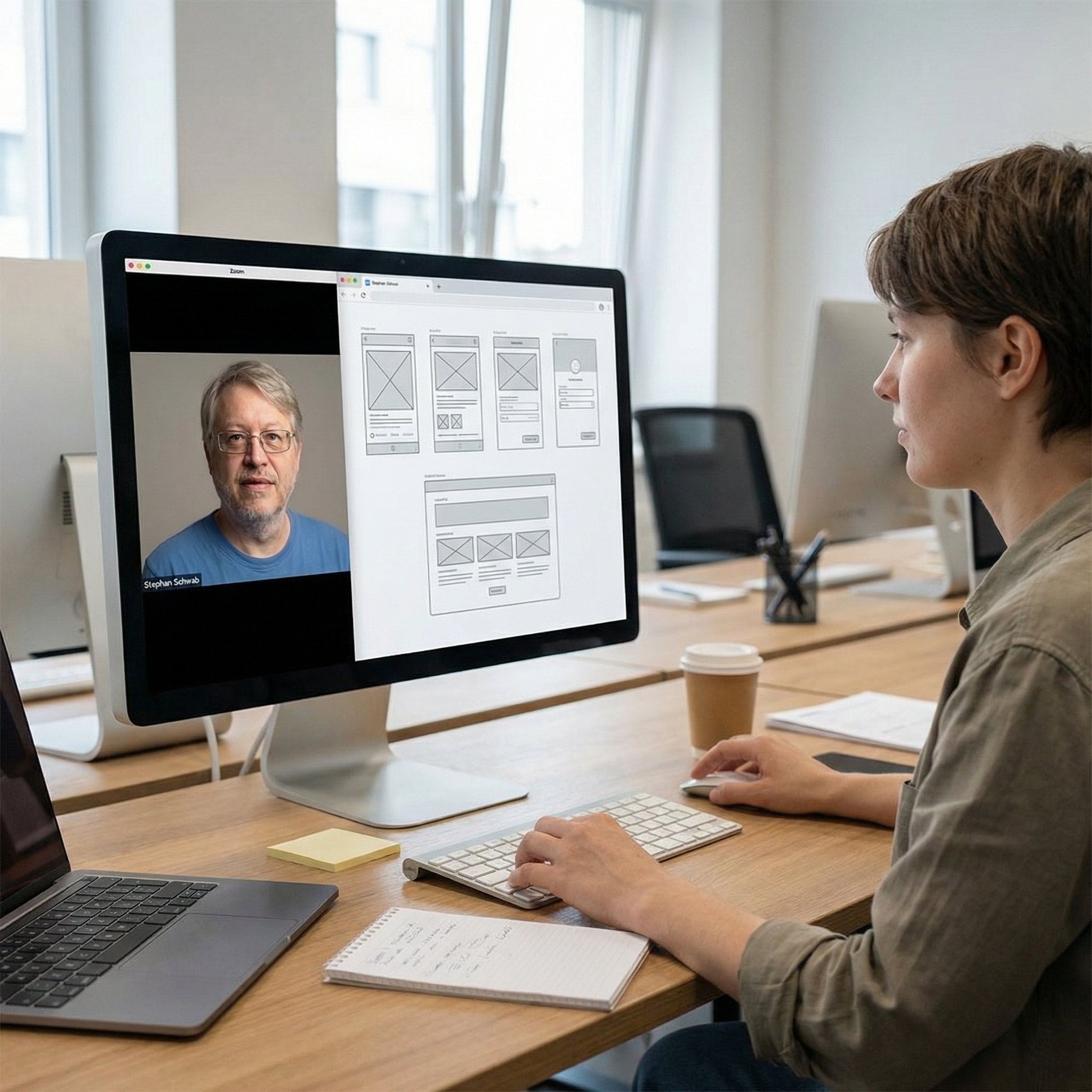 Fokussierte Remote-Arbeit mit Stephan Schwab abgestimmt auf das Gegenüber, das für die Aufgabe relevant ist