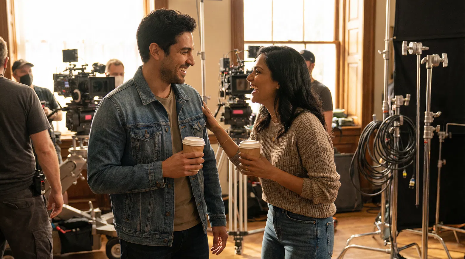 Valentina laughing with Diego