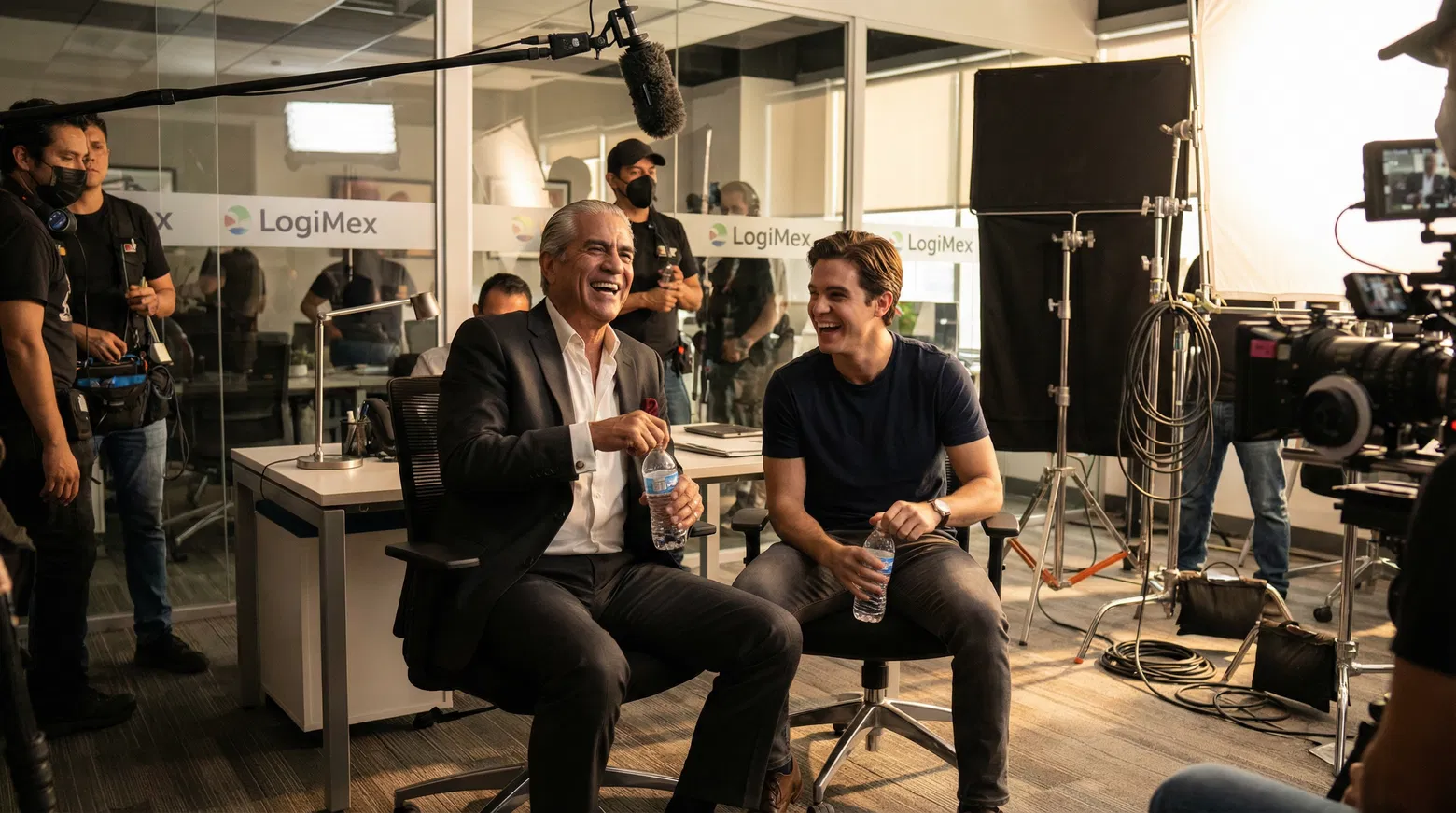 Don Rodrigo laughing with Stefan