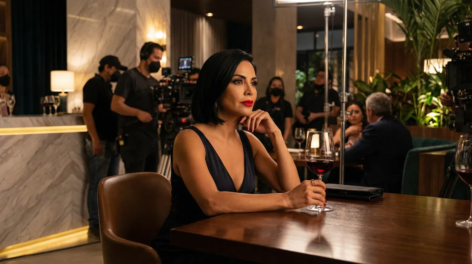 Luciana at restaurant