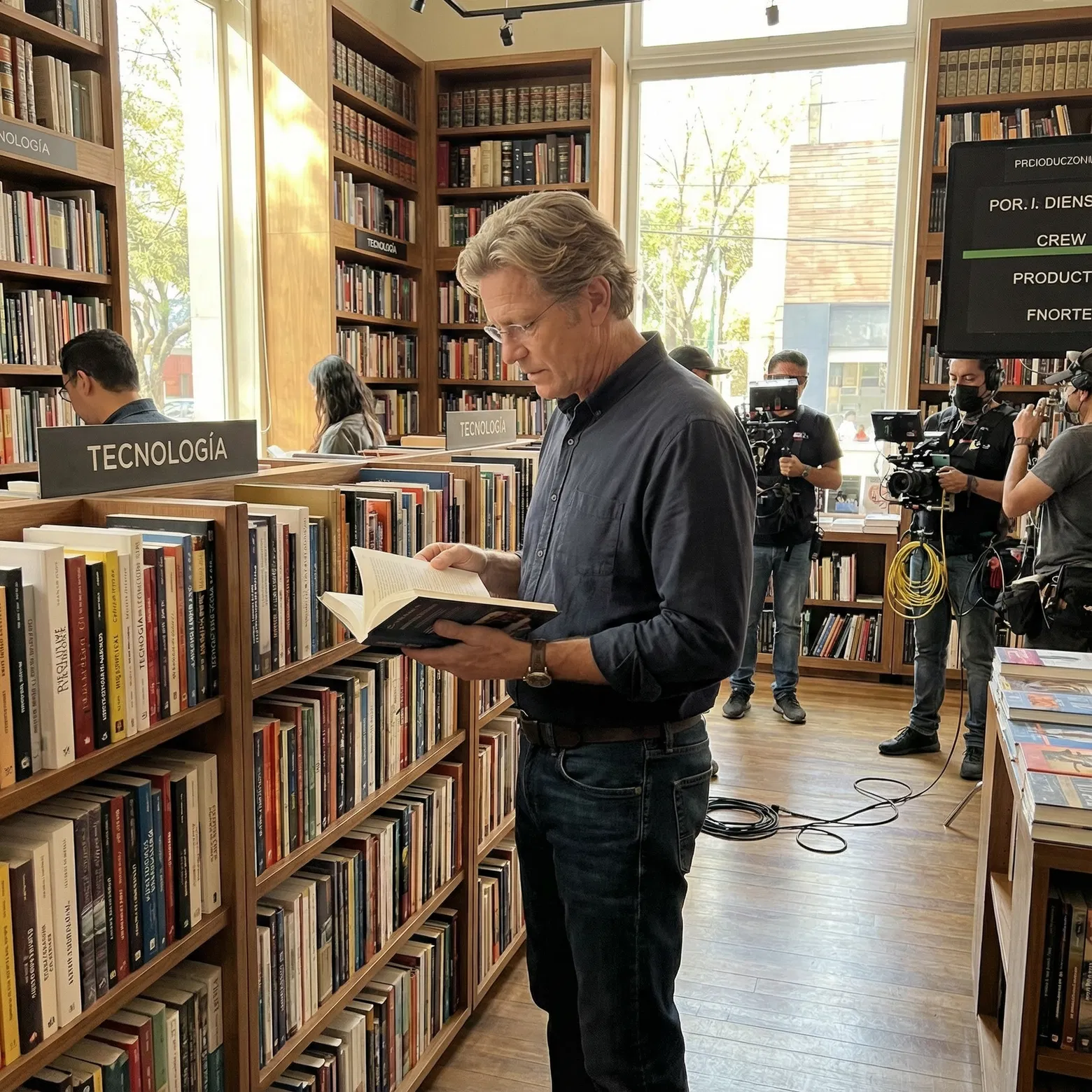 Stefan at bookstore
