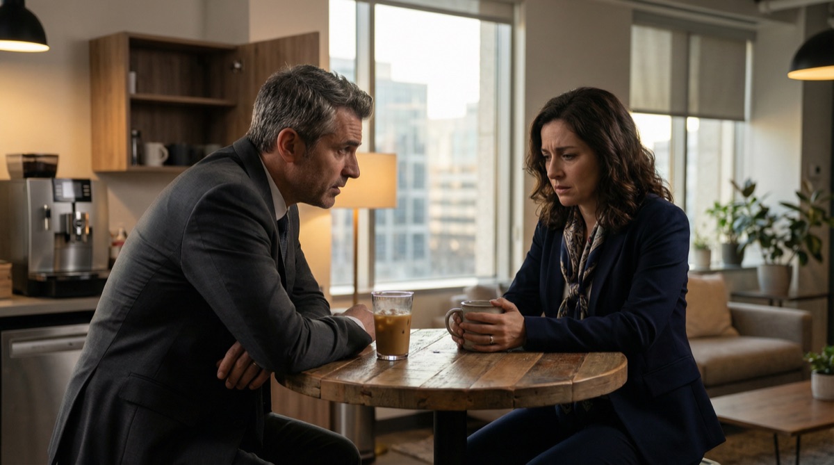 Stefan und Valentina im Pausenraum