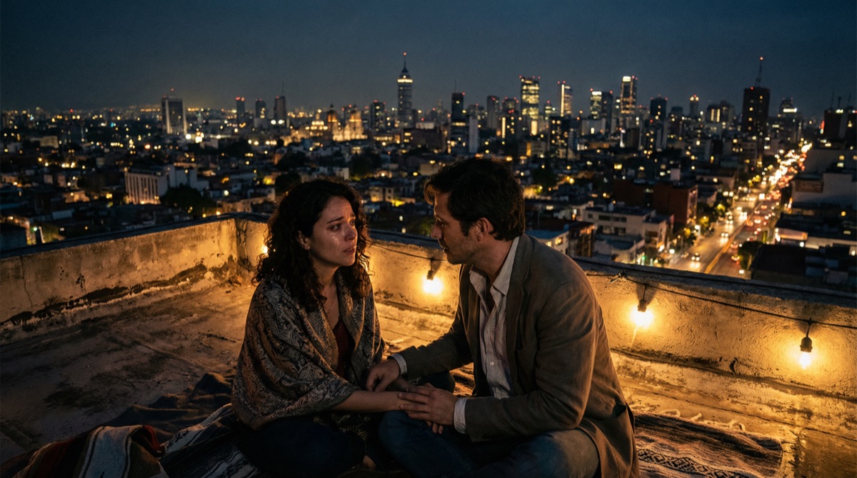 Valentina und Diego auf dem Dach