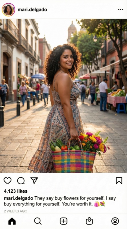 Charakter Instagram-Beitrag