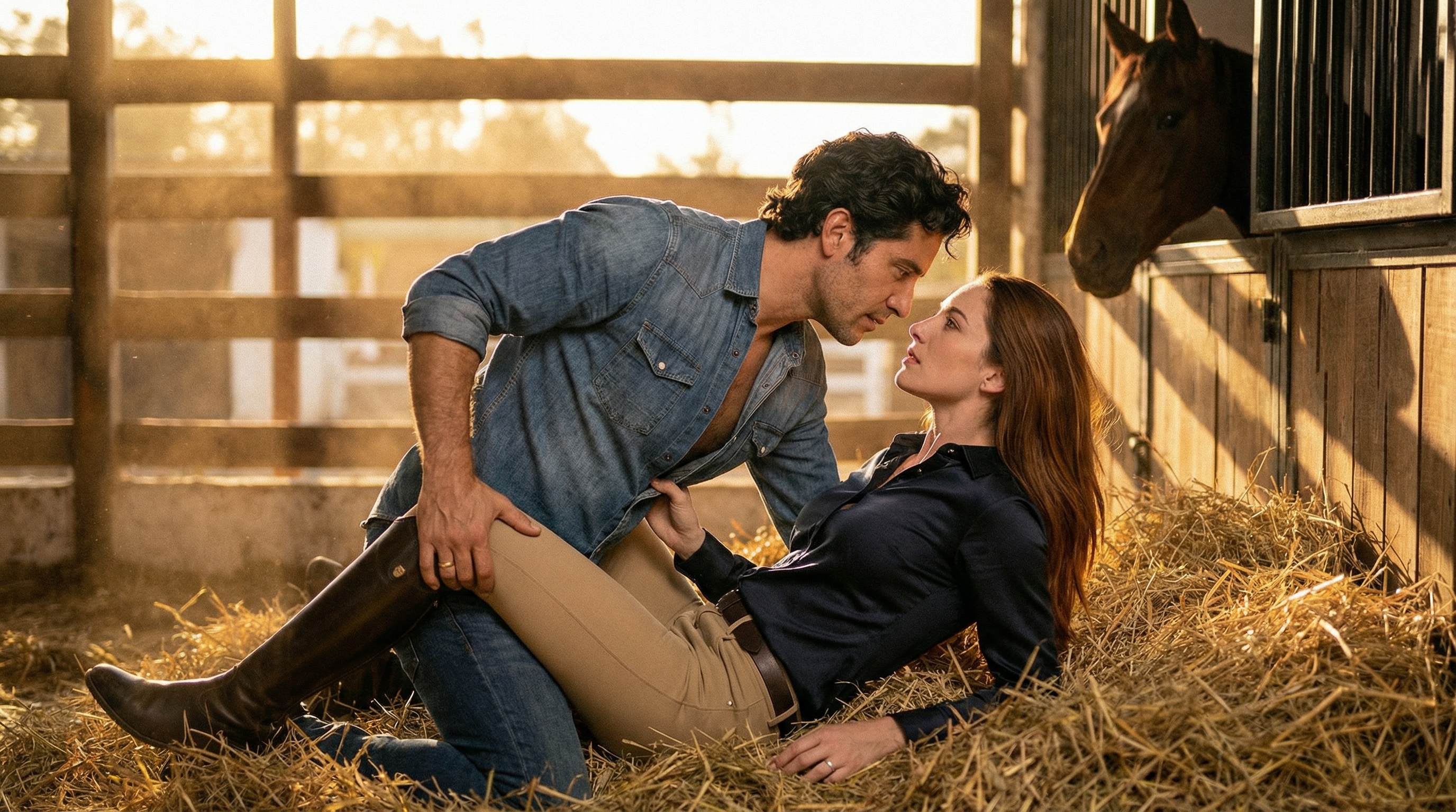Camila pulls Emiliano into the hay, forbidden passion escalating