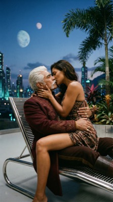 Don Aristo en la terraza