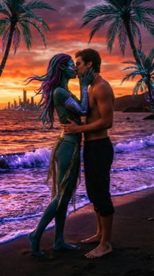 Ka'tili en la ceremonia de la playa