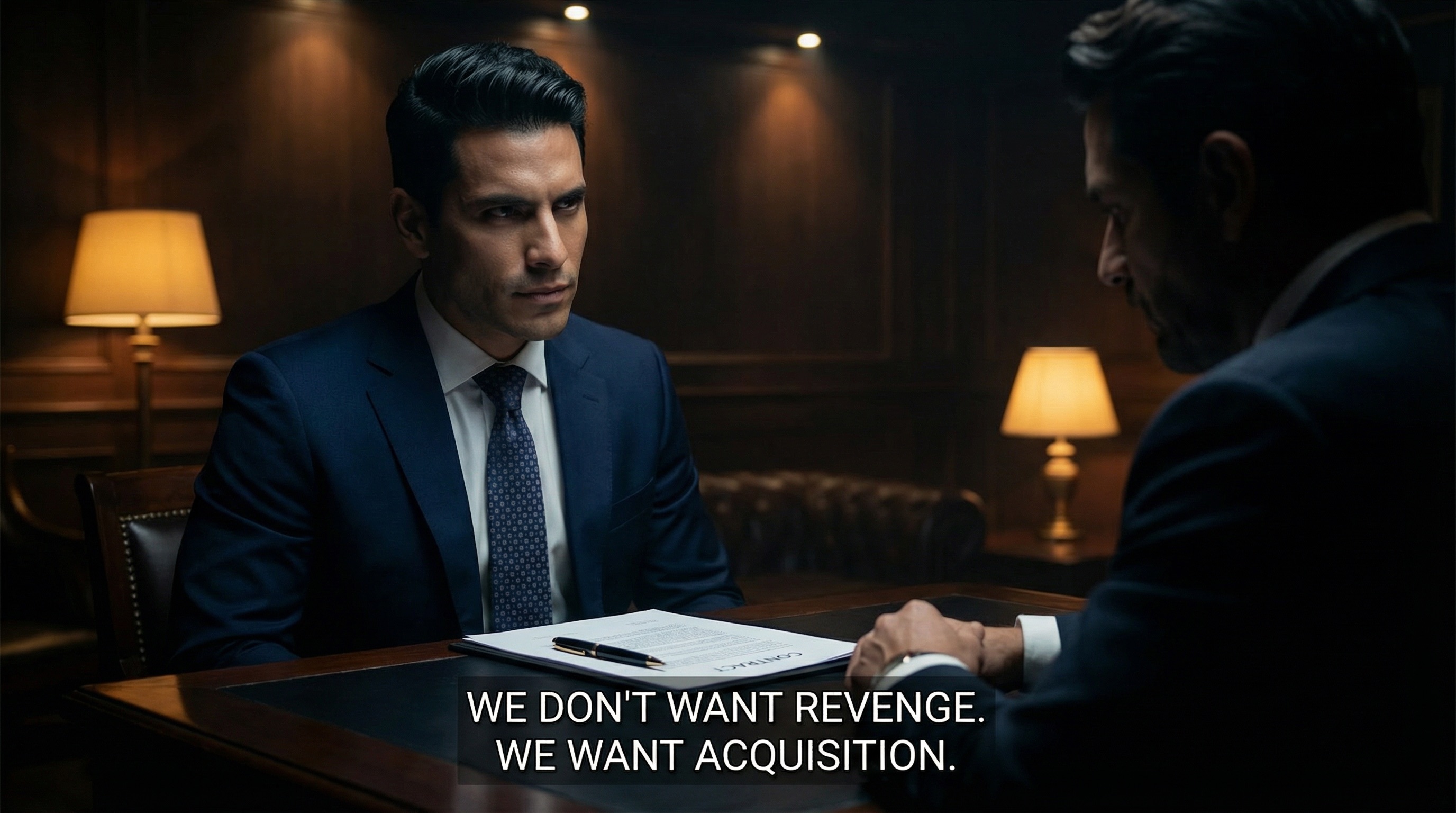 Alejo en el club oscurecido, el contrato brillando en la mesa entre ellos. Un nuevo juego. Un nuevo jugador. El mismo viejo hambre de poder. Algunas personas nunca aprenden. Algunas personas eligen no hacerlo.