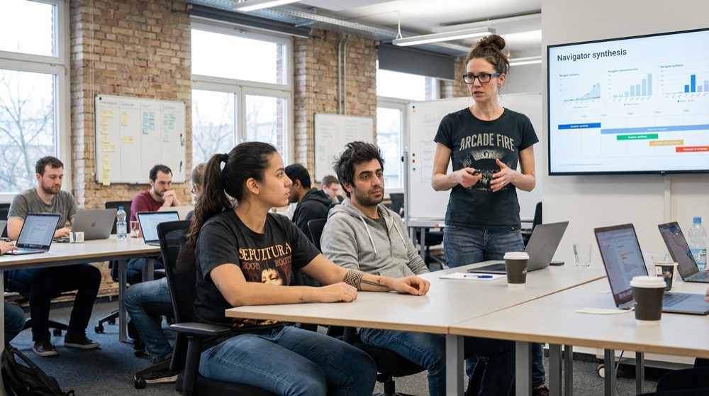 Reunión del equipo de desarrollo